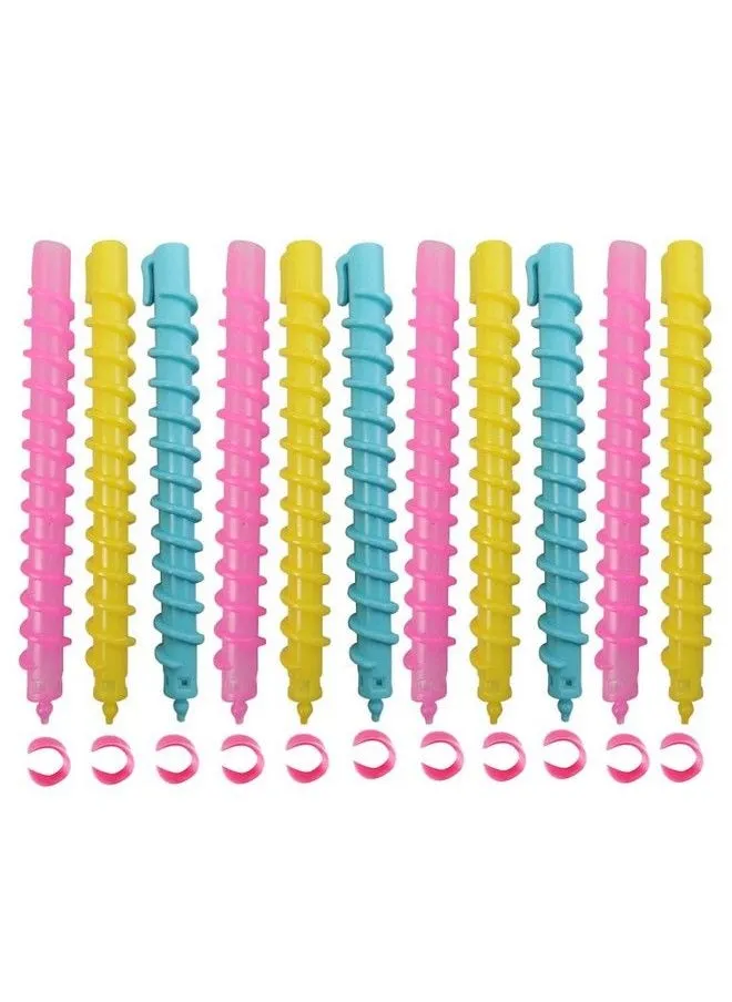 18Pcs Plastic Spiral Hair Perm Rod Spiral Rod Barber Hairdressing Styling Curling Perm Rod Hair Rollers Salon Tools For Women Girls-2