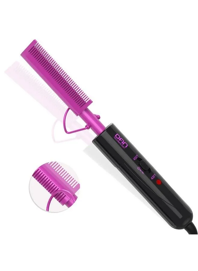 2 In 1 Hot Comb Hair Straightener For Wigs Black Hair & Beard Antiscald Straightening Comb With Keratin & Argan Oil Infused Teeth Portable Electric Press Comb Double Side Teeth Ceramic Heat Comb-1