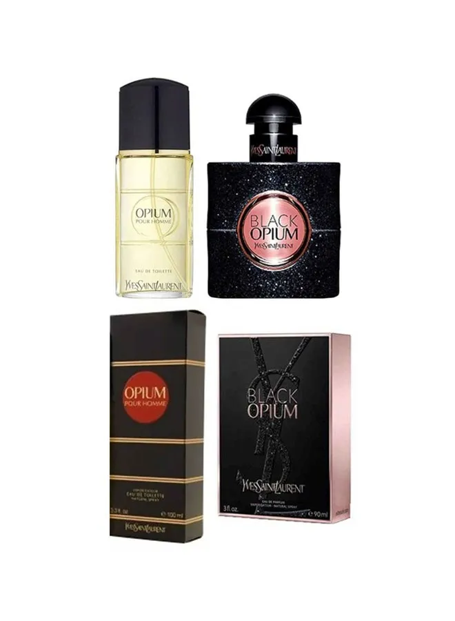 طقم هدايا بلاك أوبيوم مكون من قطعتين Women EDP 90 ml, Men EDT 100ملليلتر-2