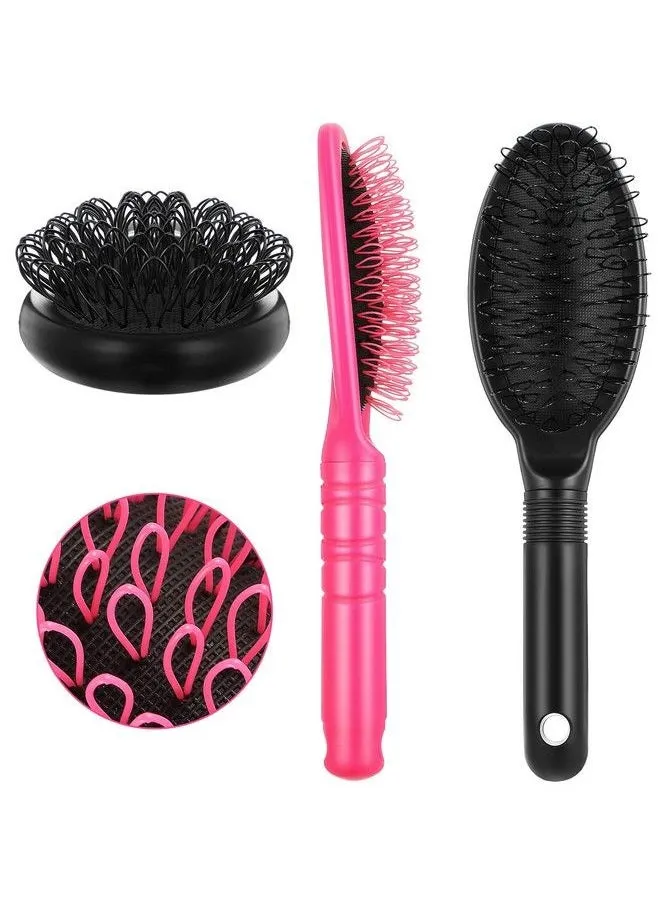 2 Pieces Loop Wig Brush Hair Extension Brush Hair Pieces Toupees Weaves Brush For Brushing Styling Detangling Natural And Synthetic Hair Wig Brush Set-1