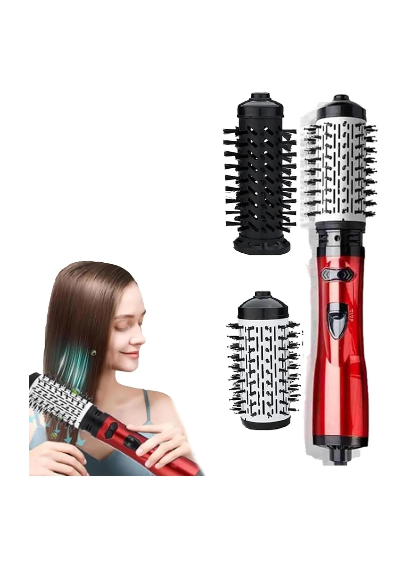 3 in 1 Hot Air Brush and 360° Rotating Hair Dryer for Dry Hair, Multitudet 3 in 1 Hair Dryer, Brush for Styling and Frizz Control, Dry Hair, Curls, Straighten Hair-1