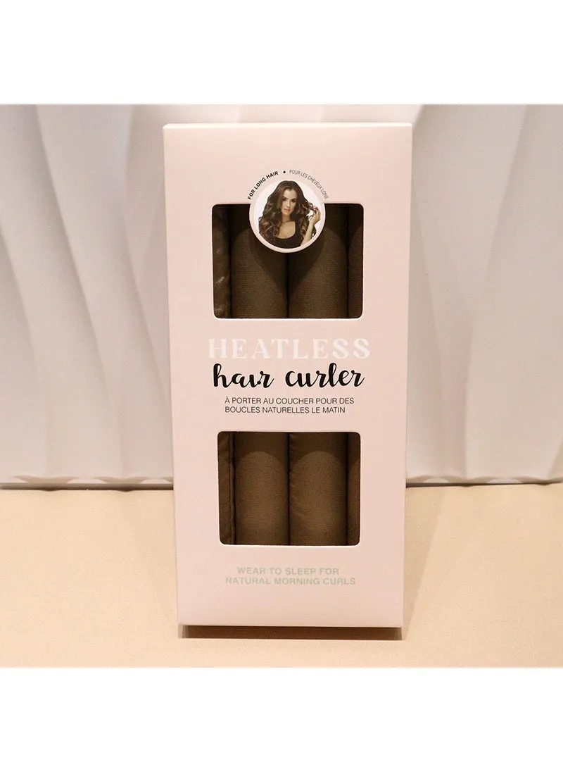 3-Pack 25cm Satin Foam Hair Rollers Brown box of four-1