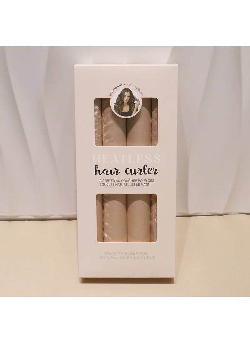 3-Pack 25cm Satin Foam Hair Rollers Khaki box of four-1