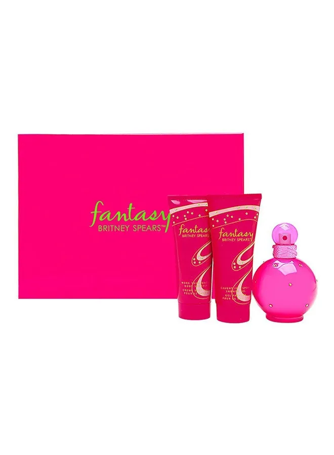 طقم هدايا فانتازي مكون من 3 قطع EDP - 3.3oz, Body Souffle - 3.3ozملليلتر-1