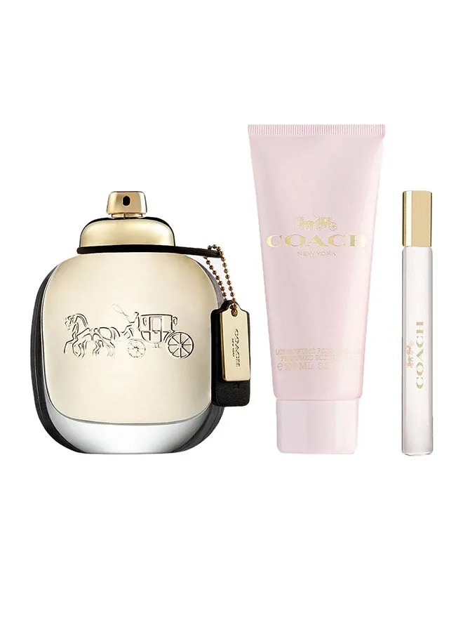 طقم هدية ماء عطر وردي من 3 قطع (90 ml EDP, 100 ml Body Lotion, 7.5 ml EDP Travel Spray)-1