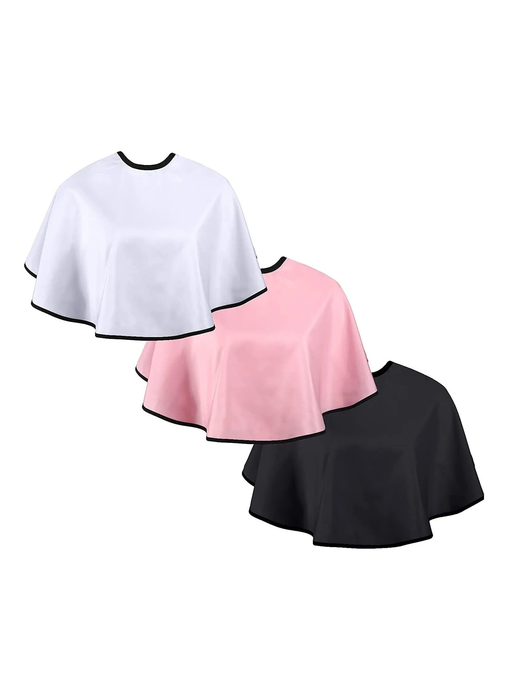 3 Pieces Makeup Capes for Clients Bibs Comb out Beard Aprons Hair Dye Styling Shampoo Salon Shorty Barber Short Smock Beauty Artist Accessories-1