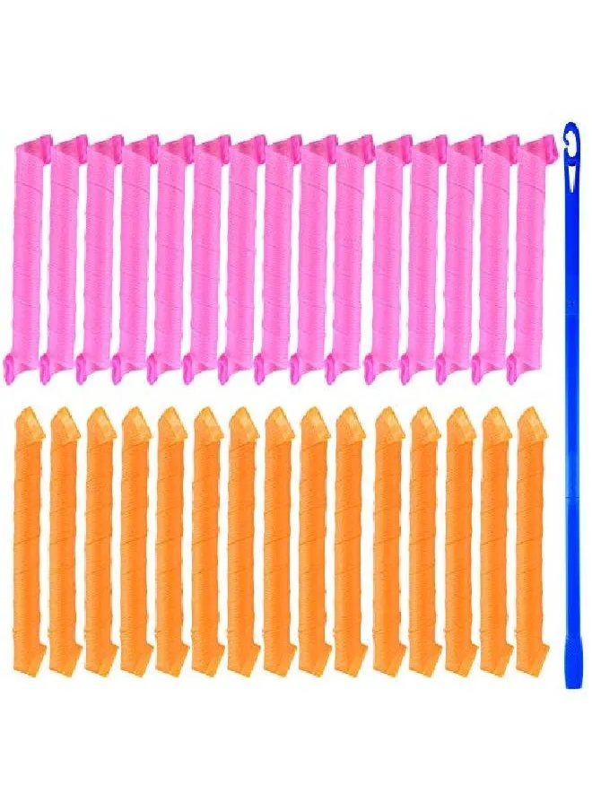 30 Pack Magic Hair Curlers Spiral Curls Styling Hair Rollers Kit No Heat Hair Curler And Styling Hooks For Extra Long Hair Up To 22 Inch-1