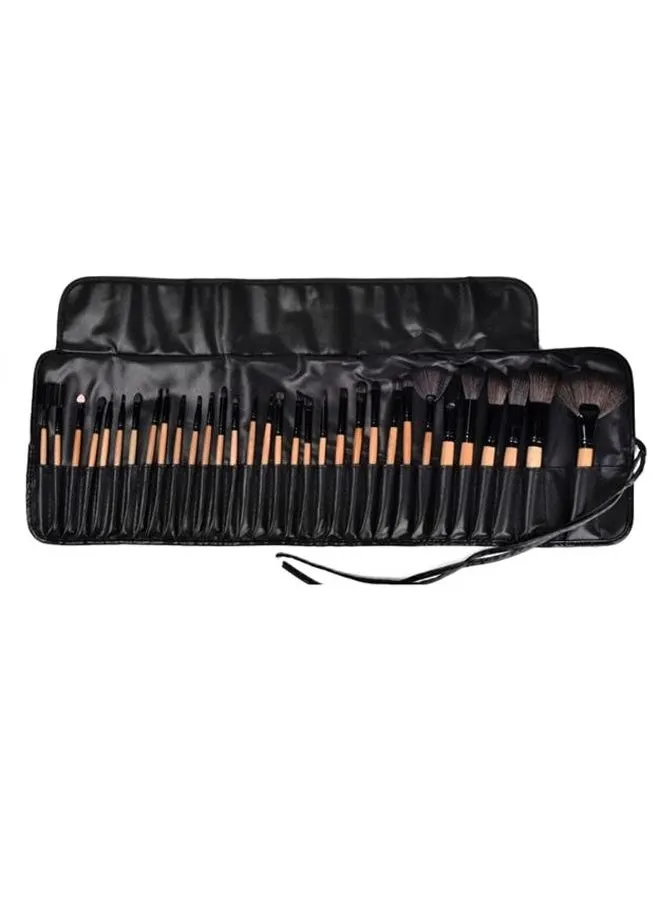 32-Piece Makeup Brush Set With Bag And Powder-2