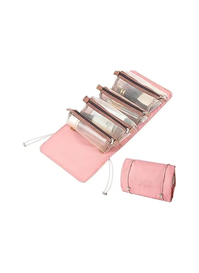 4 in 1 Clear Cosmetic Makeup Bags,Travel Makeup Bag Portable Toiletry Bag Cosmetic Organiser, Hanging Zipper Organize Bag, Waterproof Detachable Small Toiletry Bags-1