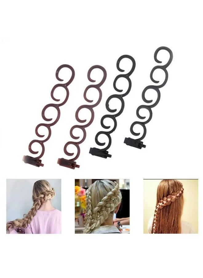 4 PCS Women Braid Plaiting Twist Braider Roller Hook Bun Maker Hair Styling Tool DIY Hair Accessories-1