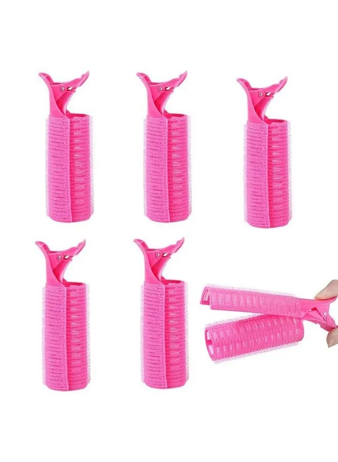 5 Pcs 2 In 1 Hair Rollers With Clip Large Size Self Grip Hair Curlernatural Fluffy Hair Curlers Rollers Clips Hair Styling Tool For Most Hairstyles-1