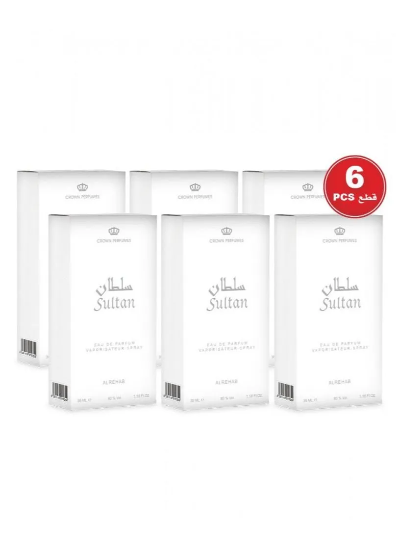 الرحاب للعطور سلطان 35 مل - 6 قطع او دي بارفيوم - للجنسين-1