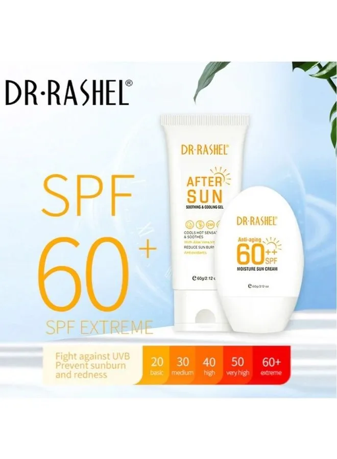 مجموعة الحماية من الشمس بعامل الحماية من الشمس  60 ++ SPF لمكافحة علامات التقدم في السن 60جرام-2