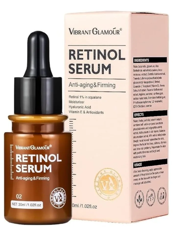 Anti Aging Retinol Serum ，Face Cream Collagen Anti-Aging，Collagen Firming Serum, Melasma Lightening Anti-wrinkle Cream, Skin Tightening Lifting Hydrating，Double Chin Reducer, 30ml-1