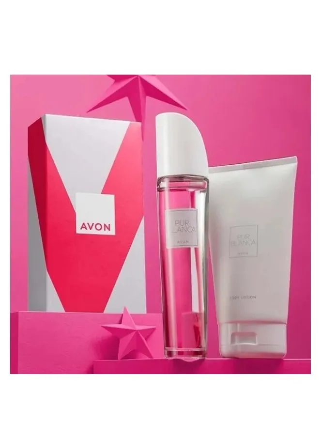 Avon Pur Blanca EDT 50ml and Body Lotion 150ml Gift Set Brand New Boxed-2