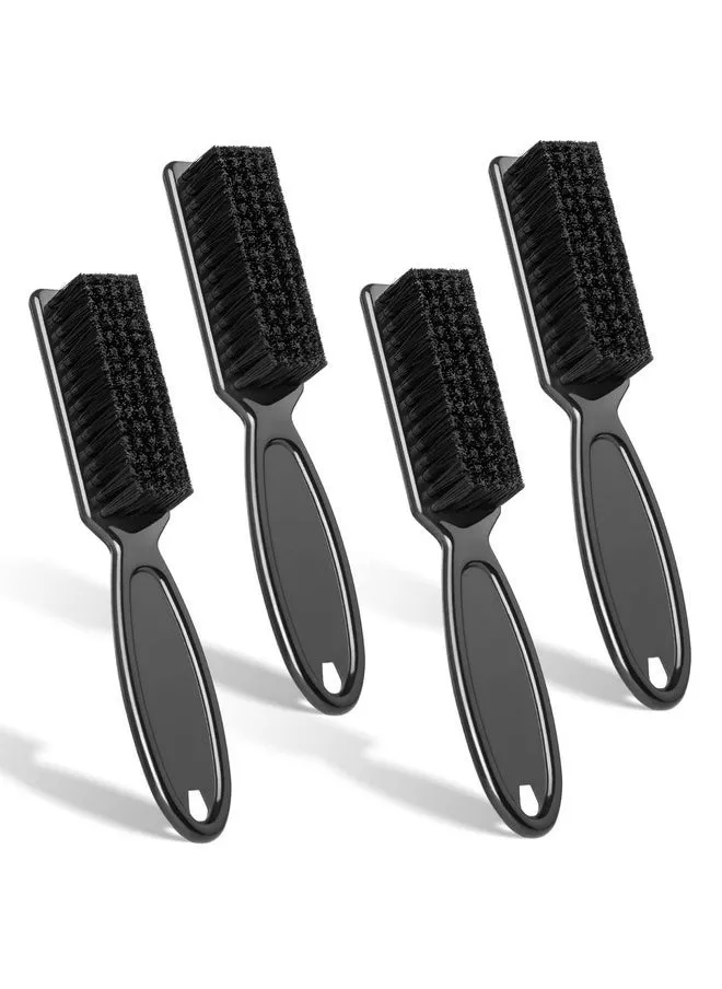 Barber Brush 4 Pack Clipper Cleaner Brush For Men Small Barbers Brush For Fades Clippers Hair (Black)-1