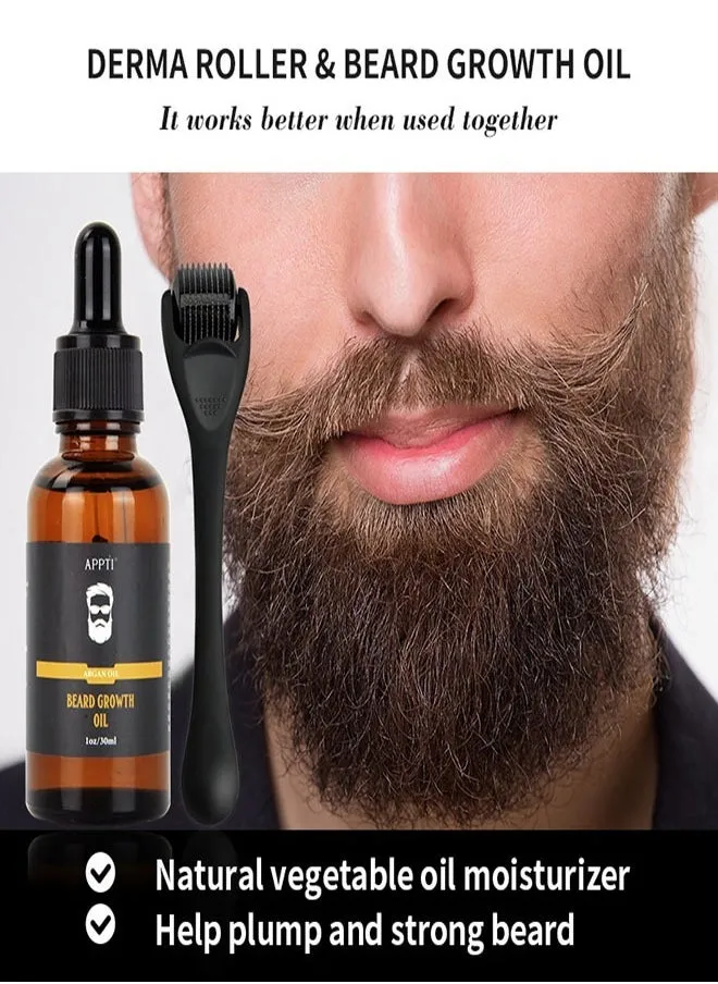 Beard Growth Oil Beard Growth Oil Beard Oil Microneedle Roller-1