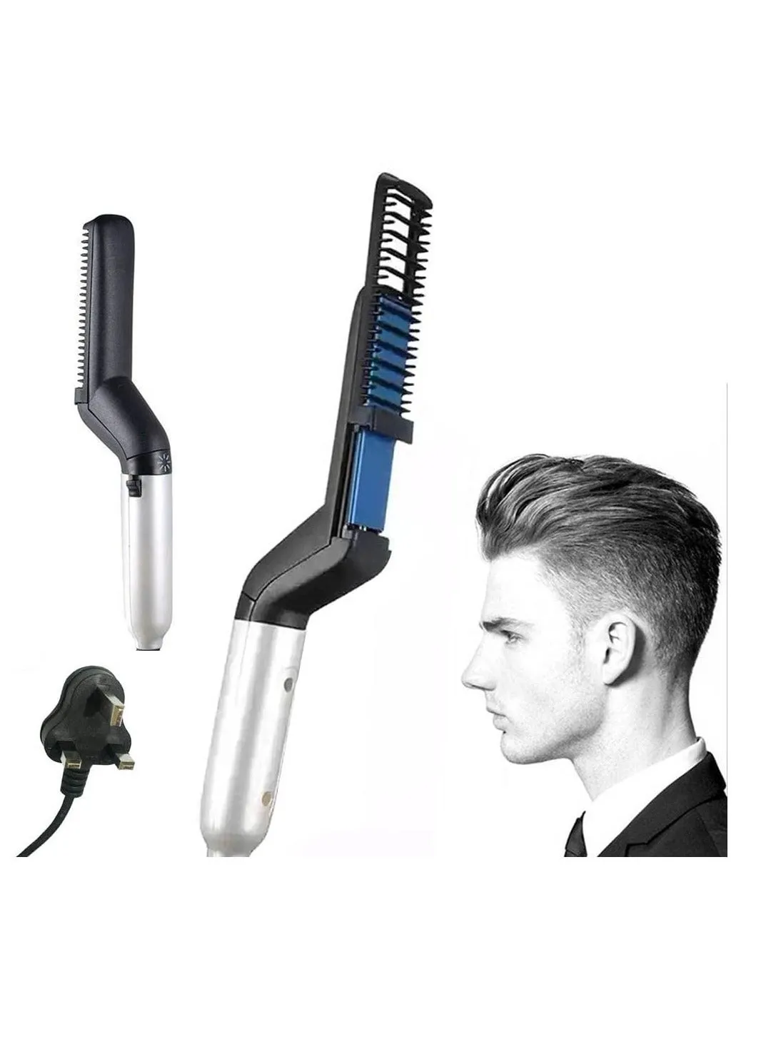 Beard Straightener for Men, Hair Brush, Straightening Comb, Quick Heated Anti Scald Multifunctional Ionic Comb Styler Tools-1