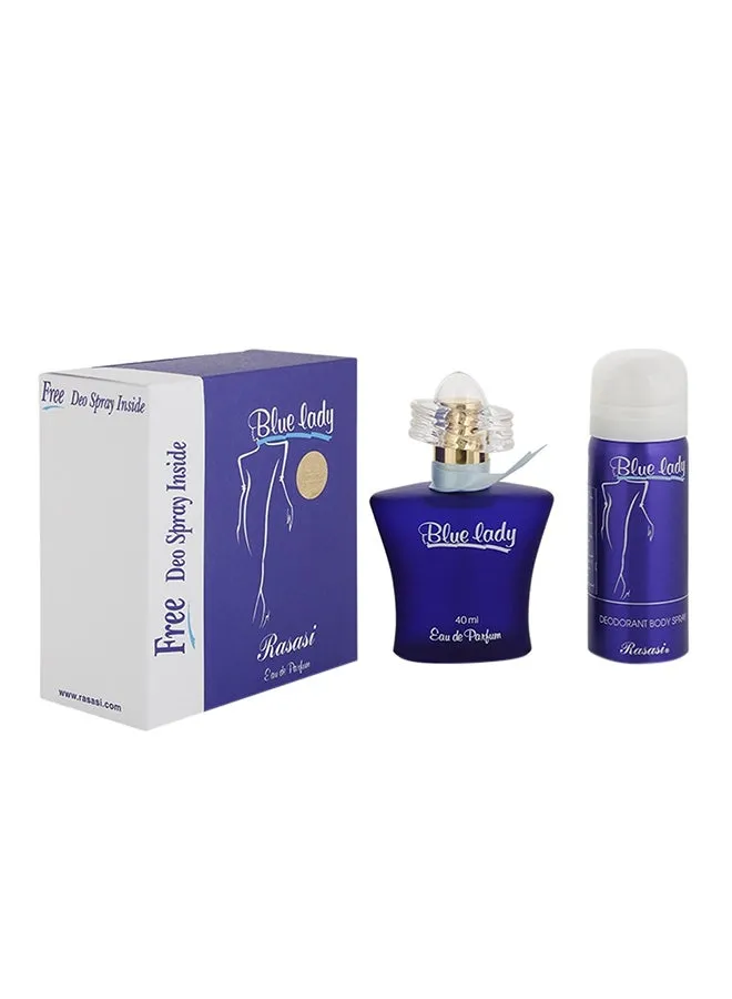 عطر بلو ليدي EDP مع بخاخ مزيل عرق مجاني (EDP 40 Ml, Deo Spray 50 Ml)-1