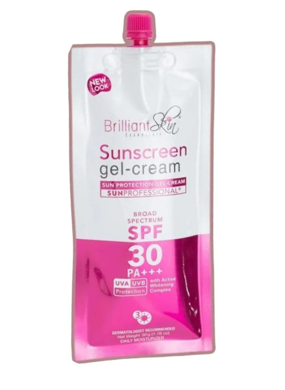 Brilliant Skin Essentials Sunscreen Gel Cream SPF 30 50g, Sunscreen Cream with UVA+UVB Protection and Effective Whitening Complex by Brilliant Skin Essentials-1