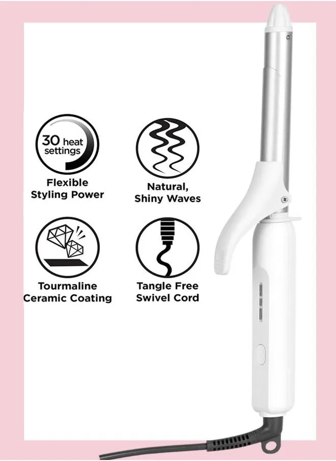 جهاز تجعيد أسطواني سيراميك التورمالين ينتج تجعيد الشعر الكلاسيكي لمدة 30 ثانية تسخين سريع MCH للاستخدام على الشعر القصير والمتوسط والطويل-2