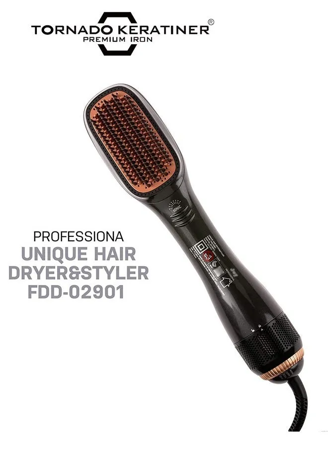 Ceramic Dryer And Styler Black/Beige JOY 43cm-1