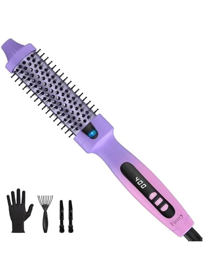 Ceramic Ionic Thermal Brush for Fast, Quiet Styling - Heated Round Brush 1.25-Inch for Volume, Smoothness, Natural Curls - Adjustable Temperature, Dual MCH Heating.-1