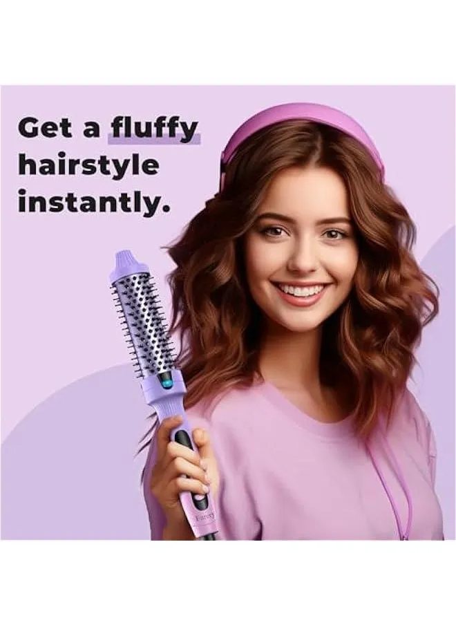 Ceramic Ionic Thermal Brush for Fast, Quiet Styling - Heated Round Brush 1.25-Inch for Volume, Smoothness, Natural Curls - Adjustable Temperature, Dual MCH Heating.-2