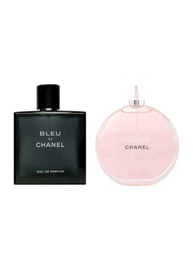 مجموعة شانيل تصلح كهدية Bleu De EDT 100 Ml ,Chance Eau Vive EDT 100ملليلتر-1