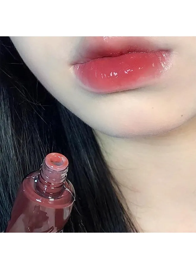 Clear Mirror Lip Gloss Water Run Long Lasting Waterproof Moisturizing Non Stick High Pigmented Watery Tinted Lip Gloss for Women-2