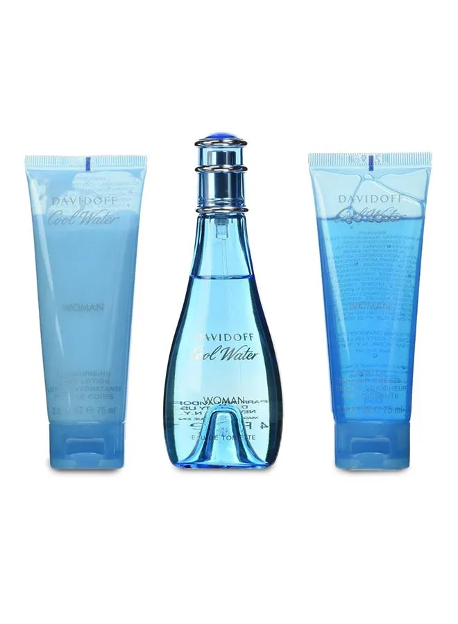 طقم هدايا كول ووتر (EDT Spray 100ml, Shower Gel 75ml & Body Lotion 75ml)-1