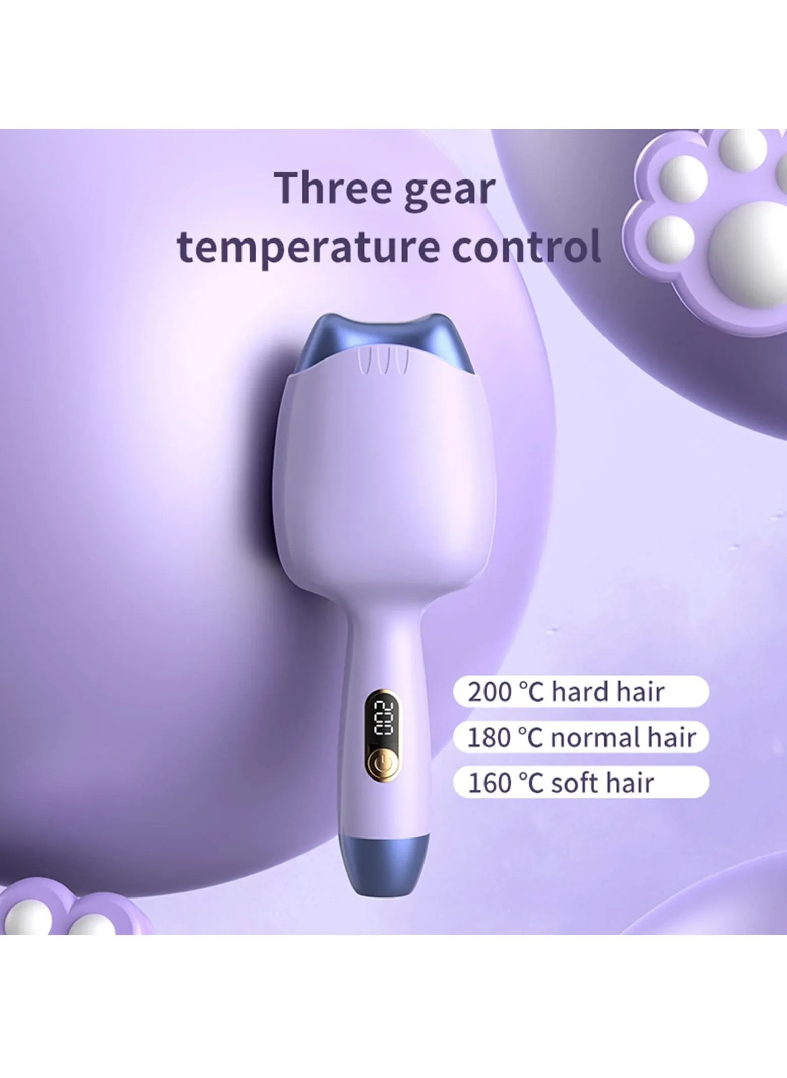 Curling Iron 32MM Egg Roll Hair Curler Shiny Waves Styling Tools with Fast Heating LED Display Temperature Control Negative Ions Anti-Scald for Women Care-2