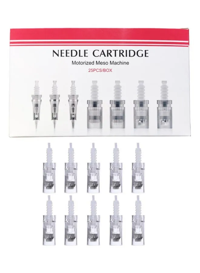 مجموعة خراطيش قابلة للاستبدال ديرما ألتيما M5/M7/MYM/N2 مزوّدة ب12 سنّ و مكونة من 25 قطعة نيدل 8سم-1