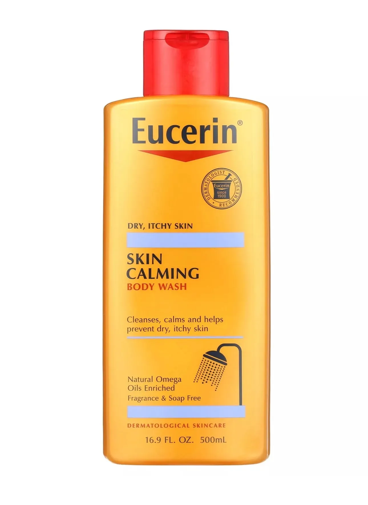 Eucerin Skin Relief Body Wash, Gentle Cleanser for Dry, Itchy Skin, Fragrance Free 16.9 fl oz-1