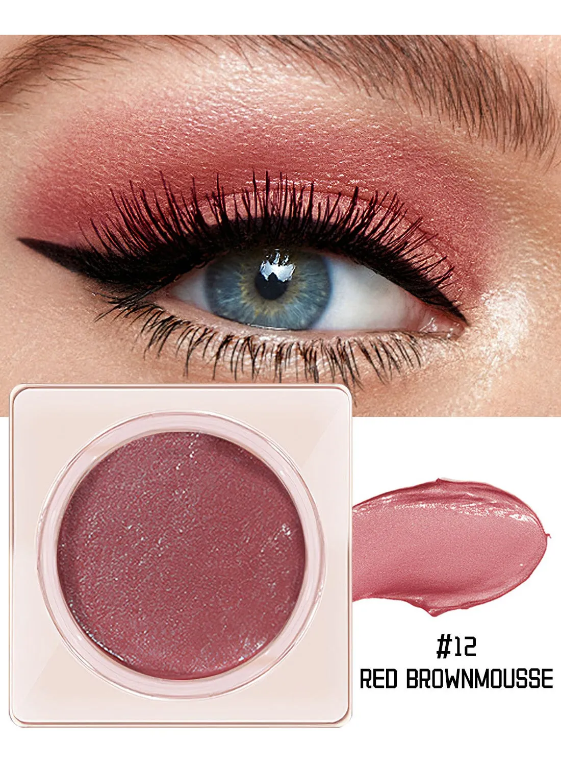 Eyeshadow Matte Long Lasting Waterproof Pigmented Easy to Use Soft Mashed Potatoes Texture Eye Makeup for Highlighting Your Eyes and Creating 3D Eye Makeup-1