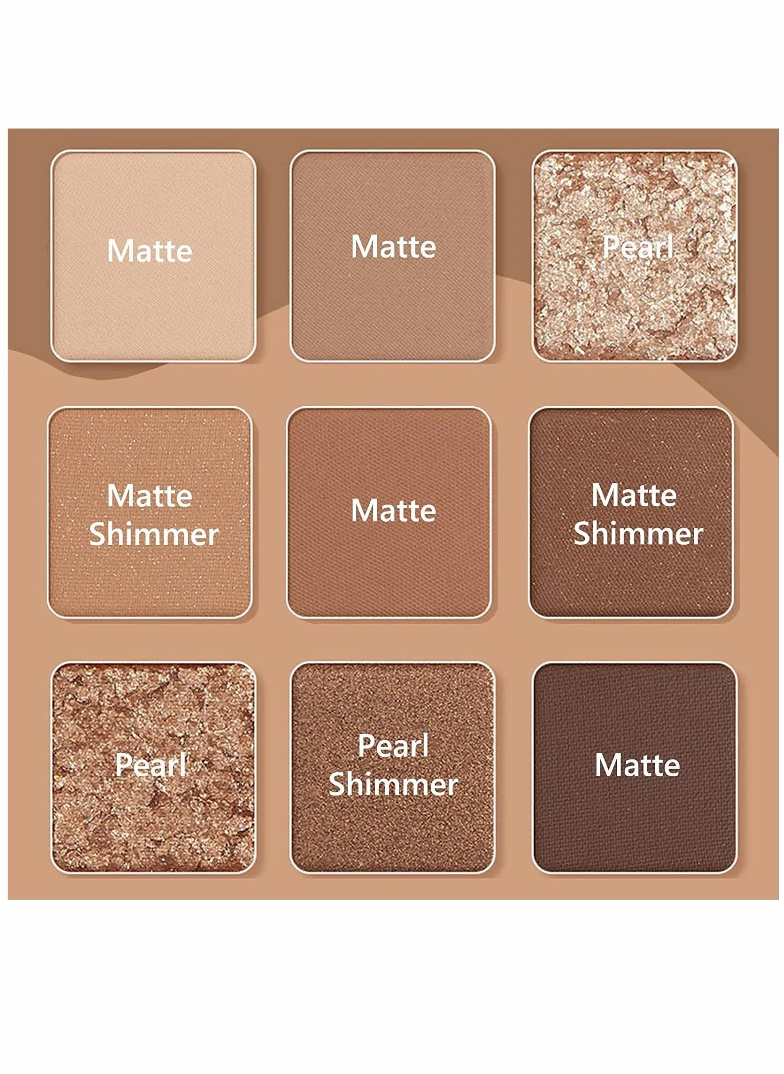 Eyeshadow Palette Chocolates 9 Colours Contour Palette Brown Eyeshadow Make Up Palettes Long Lasting Shimmer Matte Highly Pigmented Natural Look Travel Size Eye Shadows Palette For Women Girls-2