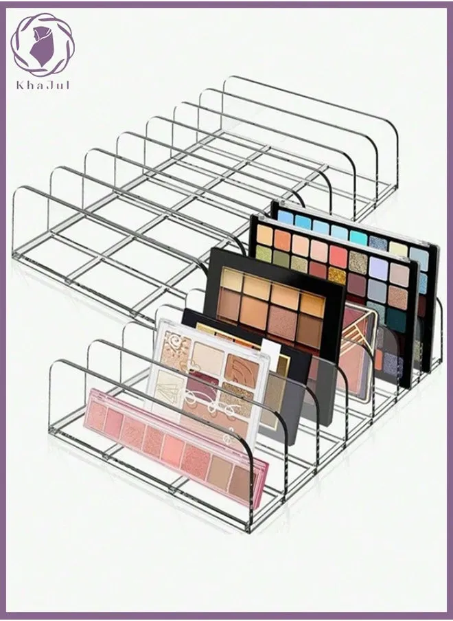 Eyeshadow Palette Makeup Organizer With 7 Section, 2 Pieces-1