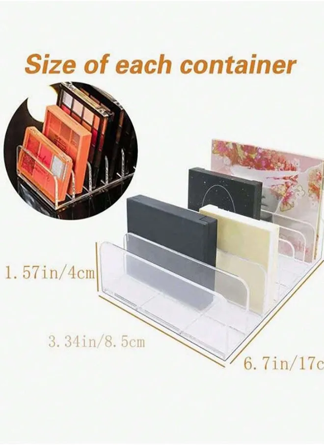 Eyeshadow Palette Makeup Organizer With 7 Section, 2 Pieces-2