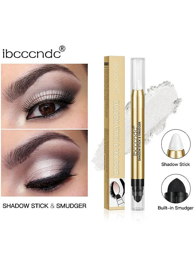 Eyeshadow Stick Double End Metallic Shimmer Highlighting Soft Pigmented Shiny Waterproof Longlasting Eye Shadow Pencil for Women-1