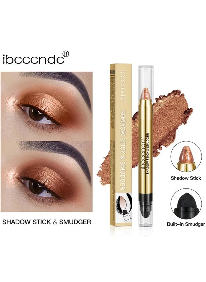 Eyeshadow Stick Makeup, Shimmer-Cream Eyeshadow Pencil Crayon, High Pigment Waterproof Long Lasting Eye Shadow Pen, Women Multi-Dimensional Eye Highlighter Stick-1