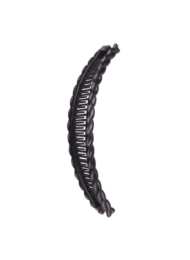 Factory wholesale comb twist wave pair comb hair comb hair curler ball hair accessories Black-1