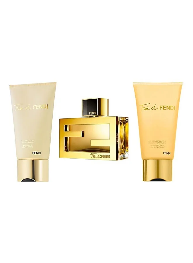 طقم مروحة دي الهدية (EDP Spray 50 ml, Shower Gel 75 ml, Body Lotion 75 ml)-1