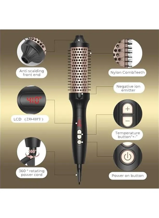 Fast Heating Thermal Hair Curling Brush for Salon-Quality Blowouts & Waves-2