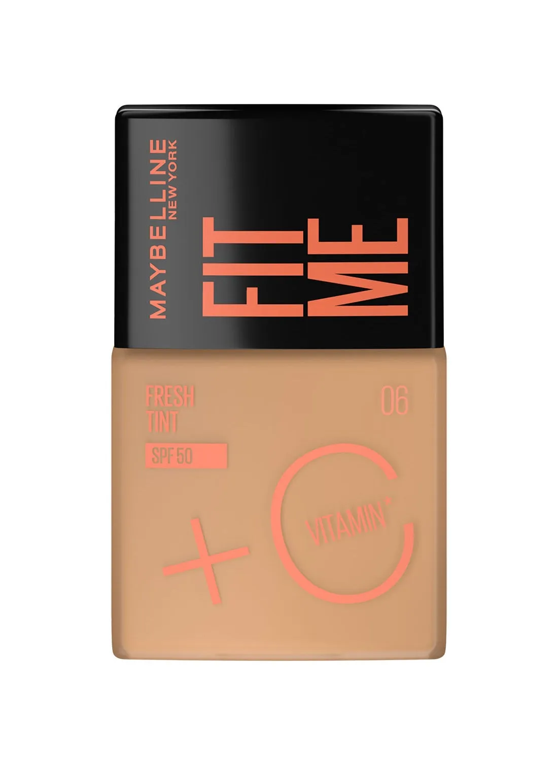 مايبيلين نيويورك، Fit Me Fresh Tint SPF 50 مع فيتامين C لتفتيح البشرة، 06-1