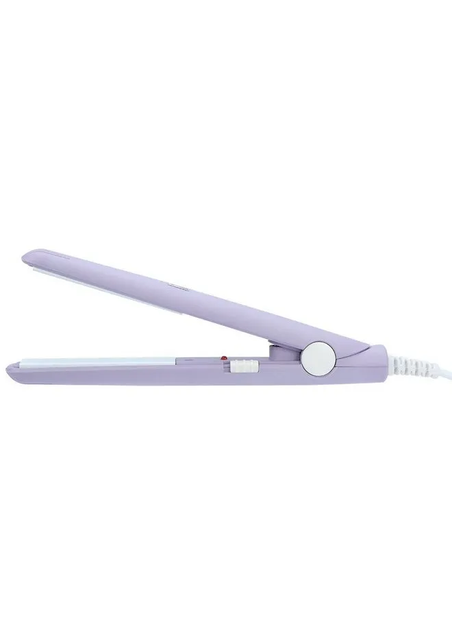 Flat Iron Curler 25W Ptc Straightener And Curling Iron In One Mini Hair Straightener (Purple Us Plug)-1