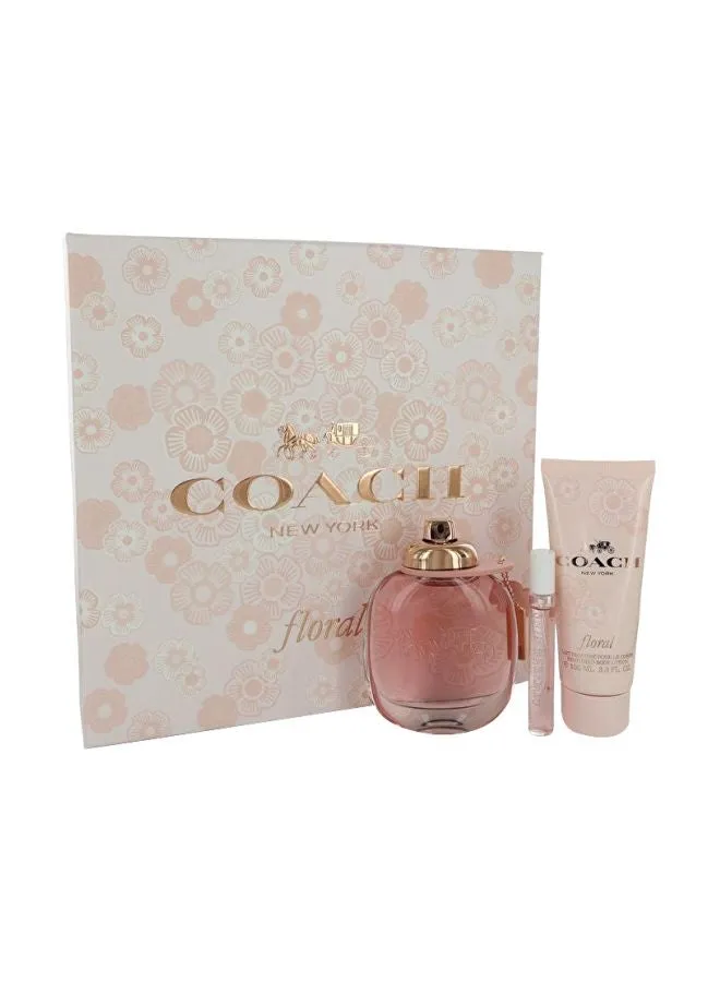 مجموعة عطر فلورال EDP تصلح كهدية EDP Spray(3 oz), Mini EDP Spray(0.25 oz), Body Lotion(3.3 oz)-2