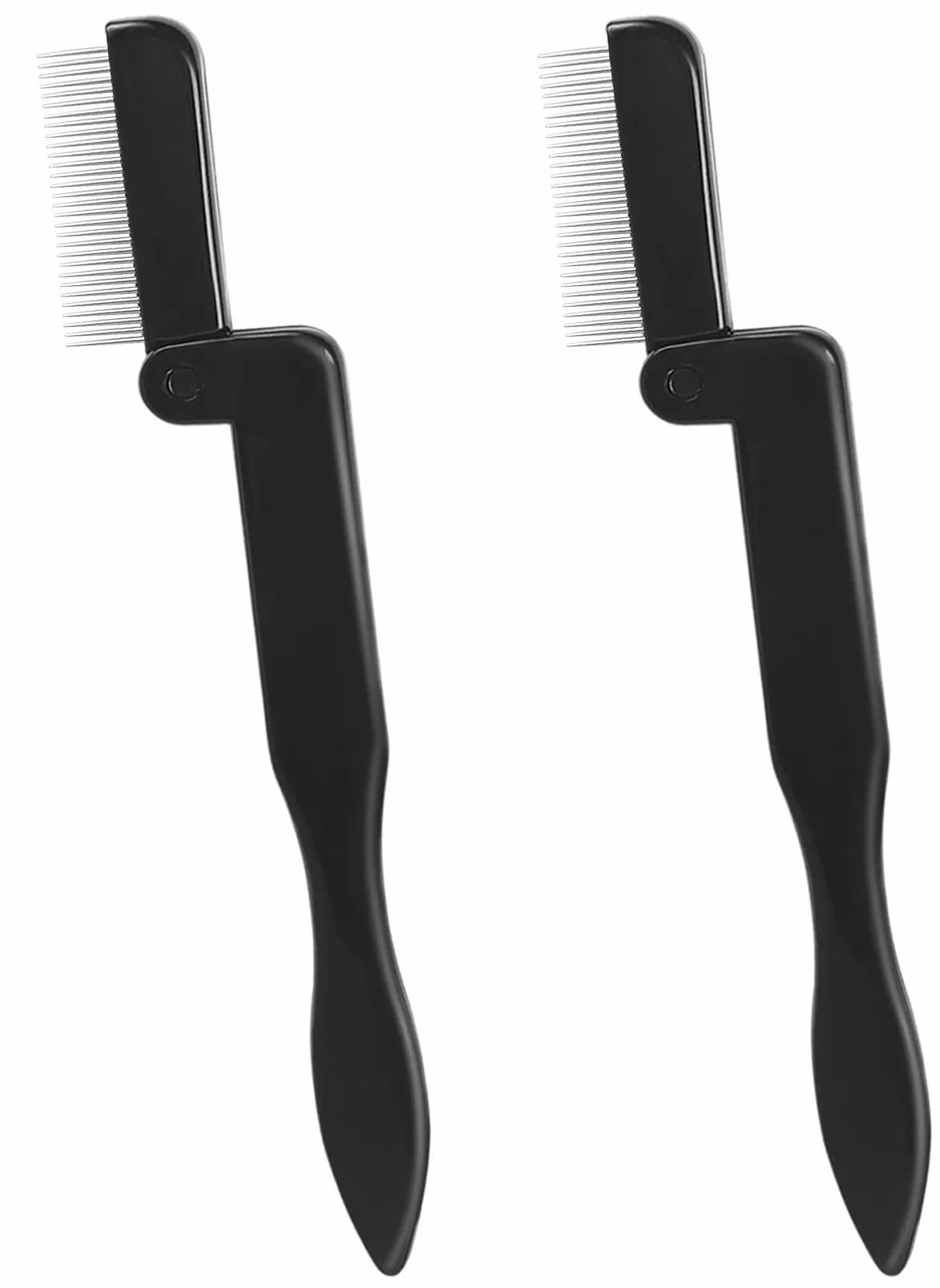 Folding Eyelash Comb Black 2 Pack-1