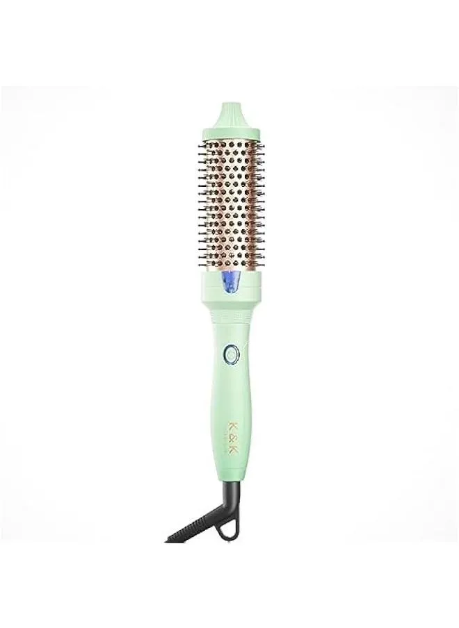 Get the Perfect Blowout Look with this 1.5 Inch Ionic Heated Round Brush - Achieve Smoother Hair and Natural Curls Effortlessly with Dual Voltage Feature and Fast 30S Heating Time. Enjoy Easy Stylin-1