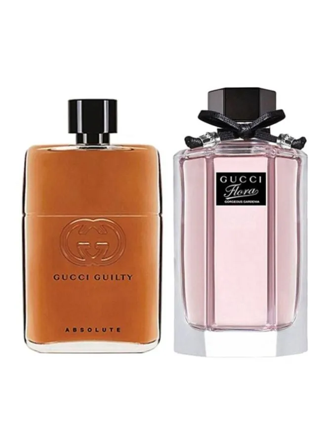 مجموعة هدايا جيلتي أبسوليوت أند فلورا باي جورجيوس جاردينيا Guilty Absolute EDP 90, Gucci Flora 100ملليلتر-1