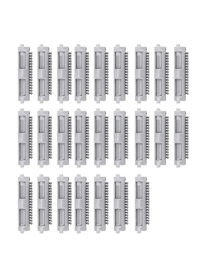 مجموعة من 25 قطعة من قضبان تصفيف الشعر الباردة ومشابك تجعيد الشعر ومشابك تجعيد الشعر باللون الرمادي-1